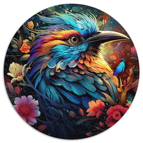 Buntes Kunstvogel-Puzzle aus Pappe, rund, 1000 Teile, Puzzle für Erwachsene, anspruchsvolles Denkspiel für Teenager, unterhaltsames interaktives Spiel für die ganze Familie 67,5 x 67,5 cm Buntes Kunstvogel-Puzzle aus Pappe, rund, 1000 Teile, Puzzle für Erwachsene, anspruchsvolles Denkspiel für Teenager, unterhaltsames interaktives Spiel für die ganze Familie 67,5 x 67,5 cm von WGLINGX