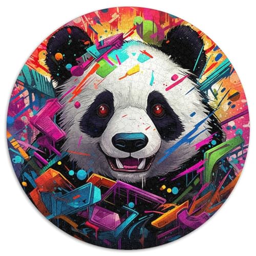 Buntes Panda-Puzzle aus Pappe, rund, 1000 Teile, Puzzle für Erwachsene, anspruchsvolles Denkspiel für Teenager, unterhaltsames interaktives Spiel für die ganze Familie 67,5 x 67,5 cm Buntes Panda-Puzzle aus Pappe, rund, 1000 Teile, Puzzle für Erwachsene, anspruchsvolles Denkspiel für Teenager, unterhaltsames interaktives Spiel für die ganze Familie 67,5 x 67,5 cm von WGLINGX