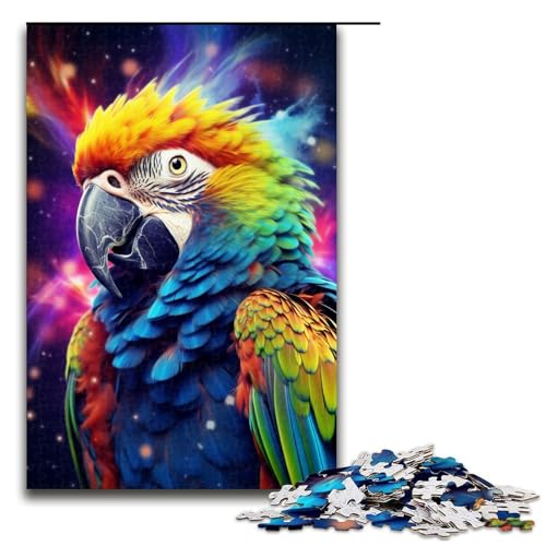 Buntes Papageien-Puzzle, 1000 Teile, für Erwachsene, als Geschenk, zum Stressabbau, schwierige Herausforderung (Größe 50 x 75 cm) von WGLINGX