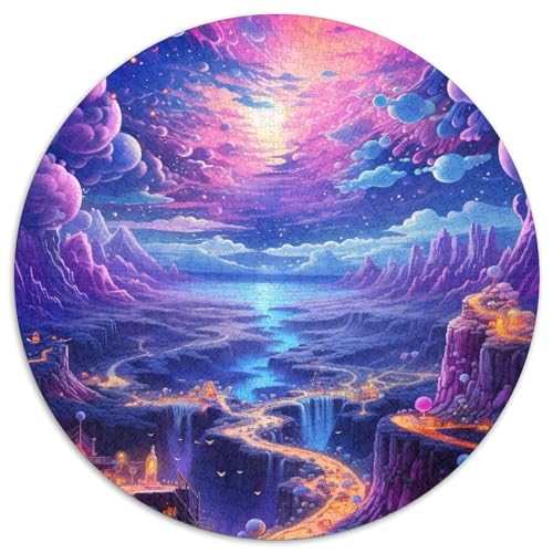 Buntes Papierpuzzle mit Berglandschaft, 1000 Teile, Familie und Freunde, geeignet für Kinder ab 14 Jahren 67,5 x 67,5 cm Buntes Papierpuzzle mit Berglandschaft, 1000 Teile, Familie und Freunde, geeignet für Kinder ab 14 Jahren 67,5 x 67,5 cm von WGLINGX