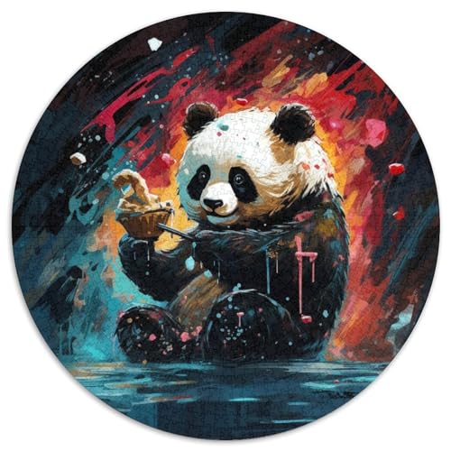 Buntes Tier-Panda-Puzzle, 1000 Teile, Puzzle für Erwachsene, Weihnachten, Halloween, Ostern, Neujahr (67,5x67,5cm) von WGLINGX