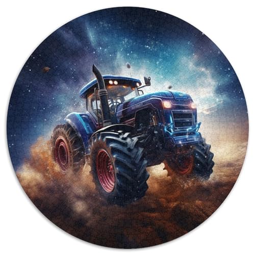 Buntes Traktor-Puzzle aus Pappe, rund, 1000 Teile, Puzzle für Erwachsene, anspruchsvolles Denkspiel für Teenager, unterhaltsames interaktives Spiel für die ganze Familie 67,5 x 67,5 cm Buntes Traktor-Puzzle aus Pappe, rund, 1000 Teile, Puzzle für Erwachsene, anspruchsvolles Denkspiel für Teenager, unterhaltsames interaktives Spiel für die ganze Familie 67,5 x 67,5 cm von WGLINGX