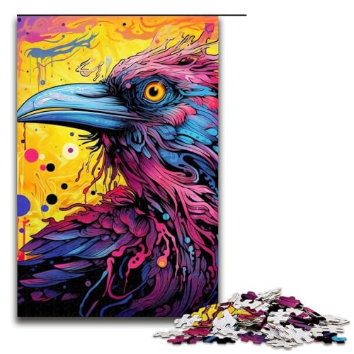 Buntes lila Enten-Puzzle, 1000 Teile, Puzzle für Erwachsene, Lernspiele, trainieren Ihr Gehirn und Ihre Hände, geeignet für Jugendliche ab 14 Jahren (Größe 50 x 75 cm) von WGLINGX