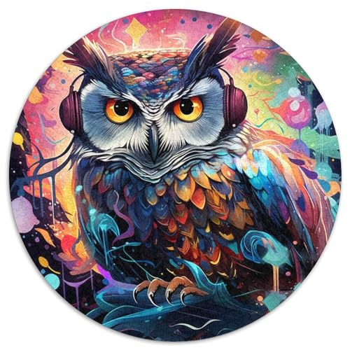 Buntes rundes Eulen-Puzzle mit 1000 Teilen, Puzzle-Geschenke, anspruchsvolles Denkspiel für Teenager, Spaß für die ganze Familie, DIY-Geschenk zur Heimdekoration 67,5 x 67,5 cm Buntes rundes Eulen-Puzzle mit 1000 Teilen, Puzzle-Geschenke, anspruchsvolles Denkspiel für Teenager, Spaß für die ganze Familie, DIY-Geschenk zur Heimdekoration 67,5 x 67,5 cm von WGLINGX
