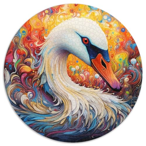 Buntes weißes Schwanen-Papierpuzzle mit 1000 Teilen, Teenager, Paare und Freunde zum Geburtstag, zu Weihnachten 67,5 x 67,5 cm Buntes weißes Schwanen-Papierpuzzle mit 1000 Teilen, Teenager, Paare und Freunde zum Geburtstag, zu Weihnachten 67,5 x 67,5 cm von WGLINGX