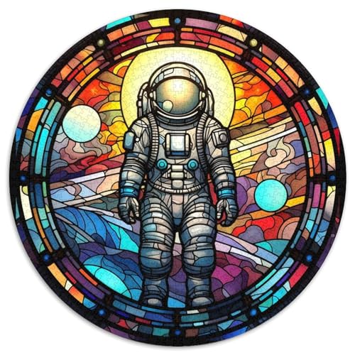 Buntglas-Astronauten-Papierpuzzle für Erwachsene, 1000-teiliges Denkspiel für Teenager, 67,5 x 67,5 cm Buntglas-Astronauten-Papierpuzzle für Erwachsene, 1000-teiliges Denkspiel für Teenager, 67,5 x 67,5 cm von WGLINGX