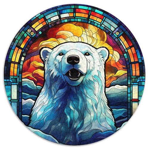 Buntglas-Eisbär-Unmögliches Puzzle für Erwachsene, 1000-teiliges Puzzle für Erwachsene zur Heimdekoration, zum Gehirntraining 67,5 x 67,5 cm Buntglas-Eisbär-Unmögliches Puzzle für Erwachsene, 1000-teiliges Puzzle für Erwachsene zur Heimdekoration, zum Gehirntraining 67,5 x 67,5 cm von WGLINGX