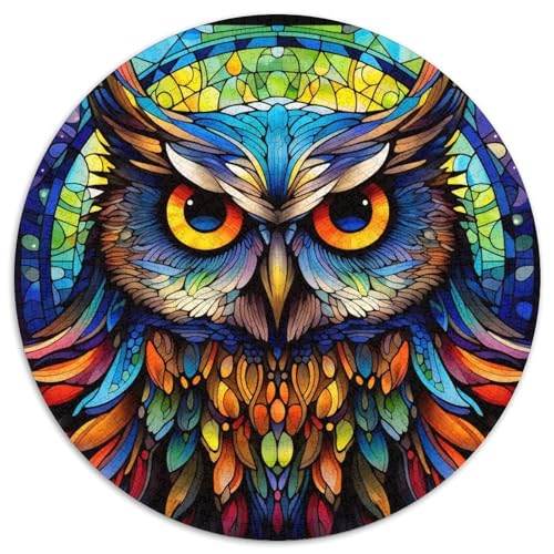 Buntglas-Eulen-Papierpuzzle für Erwachsene, 1000-teiliges Denkspiel für Teenager, 67,5 x 67,5 cm Buntglas-Eulen-Papierpuzzle für Erwachsene, 1000-teiliges Denkspiel für Teenager, 67,5 x 67,5 cm von WGLINGX