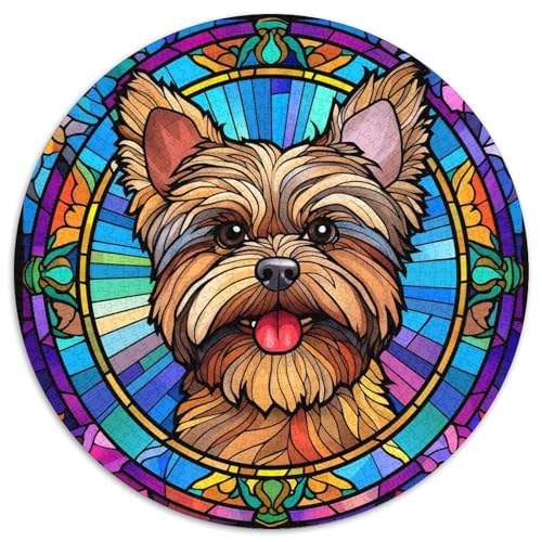 Buntglas-Hunde-Puzzle, rund, 1000 Teile, Karton, interaktives Familienspiel, Denksportaufgabe, Lernspielzeug 67,5 x 67,5 cm Buntglas-Hunde-Puzzle, rund, 1000 Teile, Karton, interaktives Familienspiel, Denksportaufgabe, Lernspielzeug 67,5 x 67,5 cm von WGLINGX