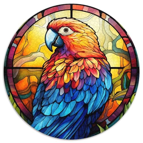 Buntglas-Papagei, Unmögliches Puzzle für Erwachsene, 1000 Teile, Denksportaufgabe und Heimdekoration, 67,5 x 67,5 cm Buntglas-Papagei, Unmögliches Puzzle für Erwachsene, 1000 Teile, Denksportaufgabe und Heimdekoration, 67,5 x 67,5 cm von WGLINGX