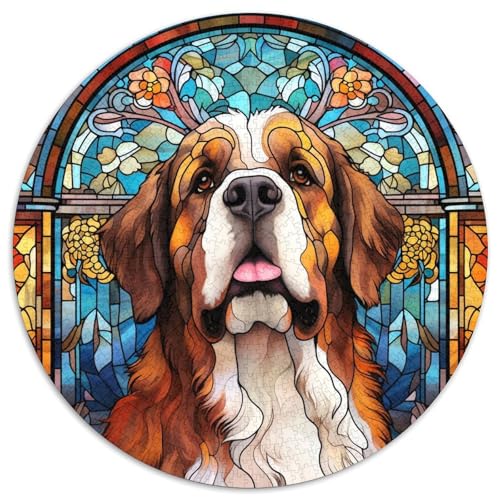 Buntglas-Puzzle mit Hunden aus Papier, 1000 Teile, Familie und Freunde, geeignet für Kinder ab 14 Jahren 67,5 x 67,5 cm Buntglas-Puzzle mit Hunden aus Papier, 1000 Teile, Familie und Freunde, geeignet für Kinder ab 14 Jahren 67,5 x 67,5 cm von WGLINGX