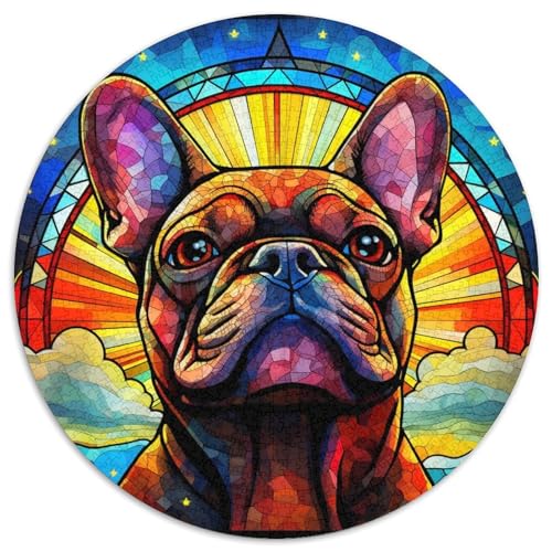 Buntglas-Puzzle mit französischer Bulldogge,1000 Teile,Karton,Puzzle für Erwachsene,anspruchsvolles Denkspiel für Teenager,Spaß für die ganze Familie,DIY-Geschenk zur Heimdekoration 67,5 x 67,5 cm Buntglas-Puzzle mit französischer Bulldogge,1000 Teile,Karton,Puzzle für Erwachsene,anspruchsvolles Denkspiel für Teenager,Spaß für die ganze Familie,DIY-Geschenk zur Heimdekoration 67,5 x 67,5 cm von WGLINGX