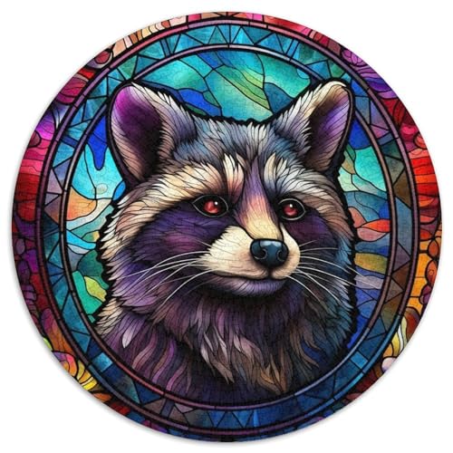 Buntglas-Waschbär, unmögliches Puzzle für Erwachsene, 1000-teiliges Puzzle für Erwachsene zur Heimdekoration, als Gehirntraining 67,5 x 67,5 cm Buntglas-Waschbär, unmögliches Puzzle für Erwachsene, 1000-teiliges Puzzle für Erwachsene zur Heimdekoration, als Gehirntraining 67,5 x 67,5 cm von WGLINGX
