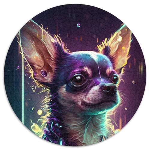 Chihuahua-Puzzle, 1000 Teile, Puzzle für Erwachsene, Weihnachten, Halloween, Ostern, Neujahr (67,5x67,5cm) von WGLINGX
