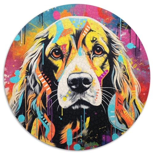 Cocker Spaniel Graffiti-Papierpuzzle für Erwachsene, 1000-teiliges Denkspiel für Teenager, 67,5 x 67,5 cm Cocker Spaniel Graffiti-Papierpuzzle für Erwachsene, 1000-teiliges Denkspiel für Teenager, 67,5 x 67,5 cm von WGLINGX