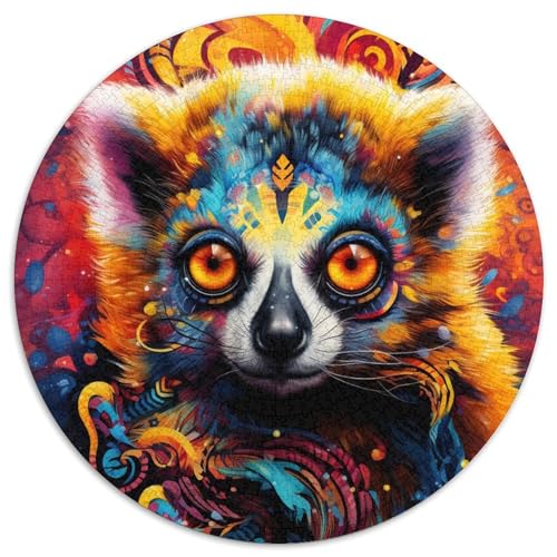 Color Lemur Rundes Puzzle aus Karton mit 1000 Teilen für Erwachsene, anspruchsvolles Denkspiel für Teenager, unterhaltsames interaktives Spiel für die ganze Familie 67,5 x 67,5 cm Color Lemur Rundes Puzzle aus Karton mit 1000 Teilen für Erwachsene, anspruchsvolles Denkspiel für Teenager, unterhaltsames interaktives Spiel für die ganze Familie 67,5 x 67,5 cm von WGLINGX