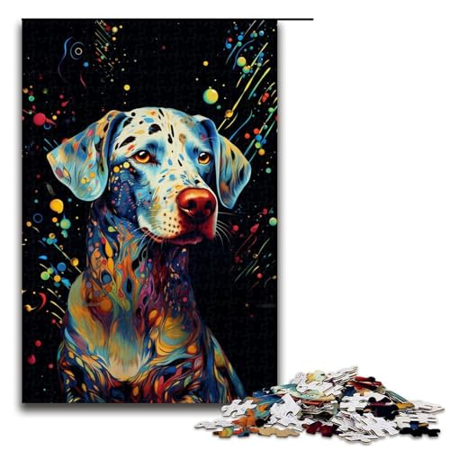 Dalmatiner-Puzzle mit 1000 Teilen für Erwachsene, Holzpuzzle, tolles Geschenk für Erwachsene (Größe 50 x 75 cm) von WGLINGX