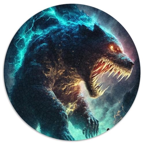 Das Monster-Puzzle für Erwachsene, 1000-teiliges, rundes Puzzle, Denkspiel, interaktives Familienspiel, geeignet für Kinder ab 14 Jahren (67,5x67,5cm) von WGLINGX