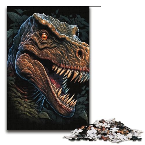 Dinosaurier-Puzzle, 1000 Teile, Puzzle für Erwachsene, Lernspiele, trainieren Sie Ihr Gehirn und Ihre Hände, geeignet für Jugendliche ab 14 Jahren (Größe 38 x 26 cm) von WGLINGX