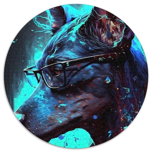 Dobermann-Pinscher-Hundepuzzle, 1000 Teile, Puzzle für Erwachsene, Weihnachten, Halloween, Ostern, Neujahr (67,5x67,5cm) von WGLINGX