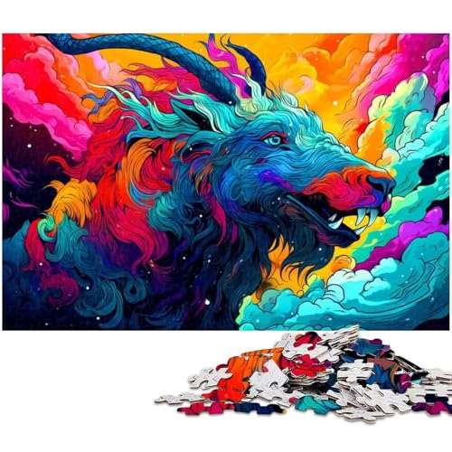 Drachenpuzzle, 1000 Teile, für Erwachsene, geeignet für Paare und Teenager ab 14 Jahren (Größe 38 x 26 cm) von WGLINGX