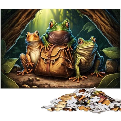 Dschungelfrosch-Puzzle, 1000 Teile, für Erwachsene, Geschenke, ideal für Teenager ab 14 Jahren (Größe 50 x 75 cm) von WGLINGX