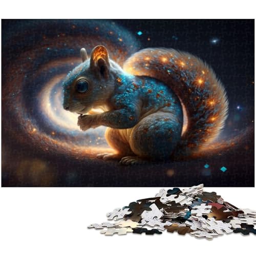 Eichhörnchen-Puzzle für Erwachsene, 1000 Teile, Lernspiel, Herausforderungsspielzeug, einzigartige Heimdekoration und Geschenke (Größe 38 x 26 cm) von WGLINGX