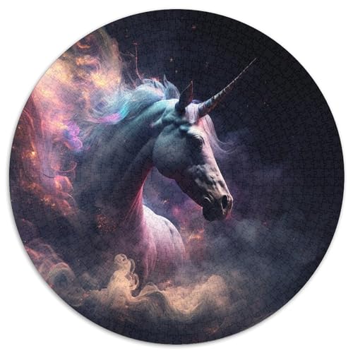 Einhorn-Puzzle 1000 Teile, Unmögliches Puzzle für Erwachsene für Teenager, interaktives Familienspiel, Herausforderungsgeschenk, 1000 Teile (67,5x67,5cm) von WGLINGX