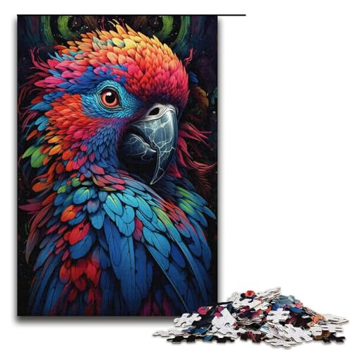 Familienspaß-Puzzle Papagei für Erwachsene, 1000 Teile, stärkt die Liebe zwischen Paaren, für Teenager ab 14 Jahren (Größe 38 x 26 cm) von WGLINGX