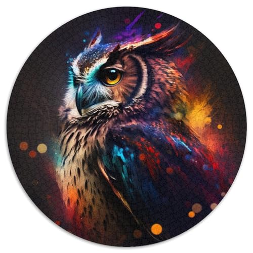 Fantasy-Eulen-Puzzle, 1000 Teile, Puzzle für Erwachsene, Weihnachten, Halloween, Ostern, Neujahr (67,5x67,5cm) von WGLINGX