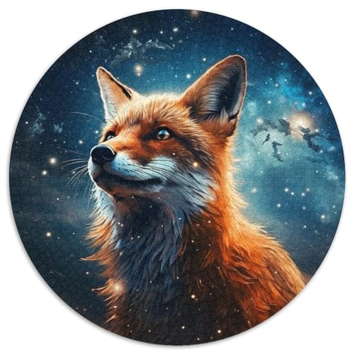 Fantasy Fox Puzzle 1000 Teile Puzzle für Erwachsene Weihnachten, Halloween, Ostern, Neujahr (67,5x67,5cm) von WGLINGX