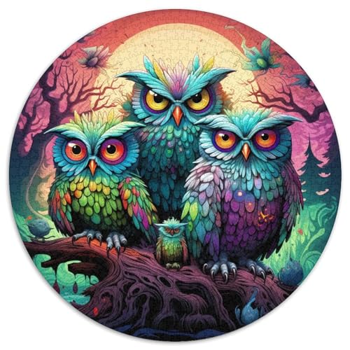 Farbiges Eulen-Papierpuzzle für Erwachsene, 1000-teiliges Denkspiel für Teenager, 67,5 x 67,5 cm Farbiges Eulen-Papierpuzzle für Erwachsene, 1000-teiliges Denkspiel für Teenager, 67,5 x 67,5 cm von WGLINGX