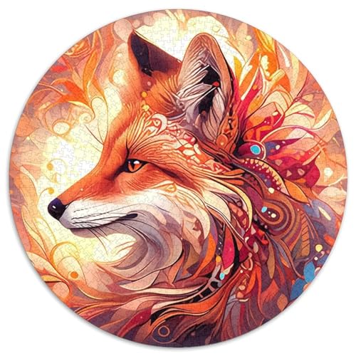 Fuchs-Puzzle aus Pappe, rund, 1000 Teile, Puzzle für Erwachsene, anspruchsvolles Denkspiel für Teenager, unterhaltsames interaktives Spiel für die ganze Familie 67,5 x 67,5 cm Fuchs-Puzzle aus Pappe, rund, 1000 Teile, Puzzle für Erwachsene, anspruchsvolles Denkspiel für Teenager, unterhaltsames interaktives Spiel für die ganze Familie 67,5 x 67,5 cm von WGLINGX