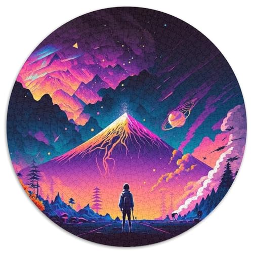 Fuji Puzzle 1000 Teile, Kartonpuzzle, Kunstwerk, Dekor, Intelligenzspielzeug für Familien-Indoor-Spiele, 1000 Teile (67,5x67,5cm) von WGLINGX