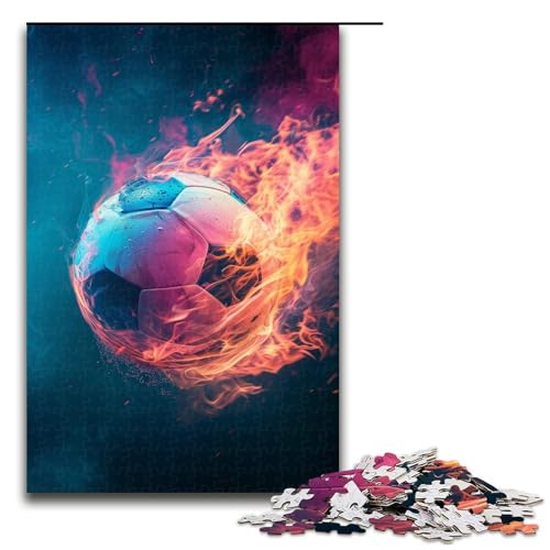 Fußball-Sportpuzzle, 1000 Teile, für Erwachsene, Geschenke, ideal für Teenager ab 14 Jahren (Größe 50 x 75 cm) von WGLINGX