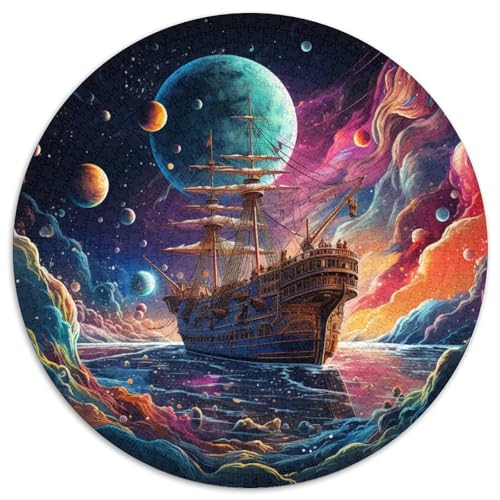 Galaxy Piratenschiff-Puzzle, 1000 Teile, Puzzle für Erwachsene, Weihnachten, Halloween, Ostern, Neujahr (67,5x67,5cm) von WGLINGX