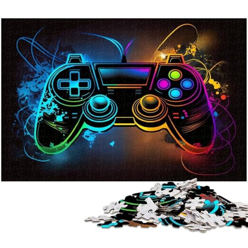 Game Neon Puzzle 1000 Teile für Erwachsene, geeignet für Paare und Teenager ab 14 Jahren (Größe 38 x 26 cm) von WGLINGX