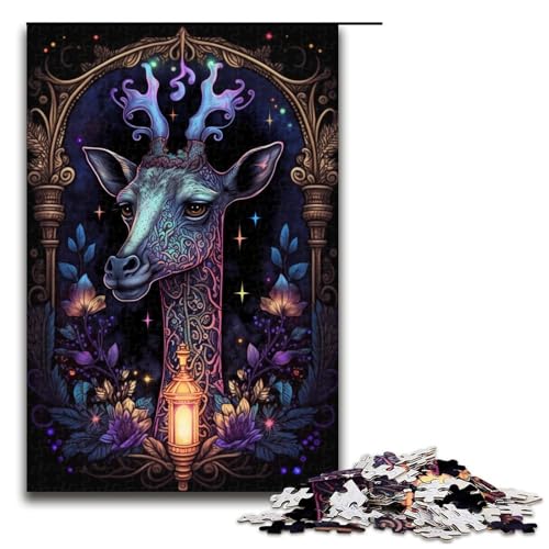 Giraffen-Puzzle, 1000 Teile, für Erwachsene, Geschenke, ideal für Teenager ab 14 Jahren (Größe 50 x 75 cm) von WGLINGX