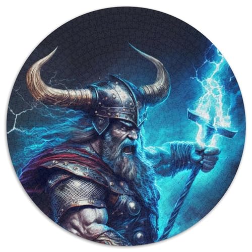 God of Thunder Puzzle, 1000 Teile, Puzzle für Erwachsene, Weihnachten, Halloween, Ostern, Neujahr (67,5x67,5cm) von WGLINGX