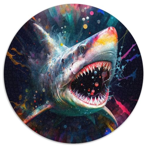 Hai-Papierpuzzle, 1000-teiliges Puzzle, Familie und Freunde, geeignet für Kinder ab 14 Jahren 67,5 x 67,5 cm von WGLINGX