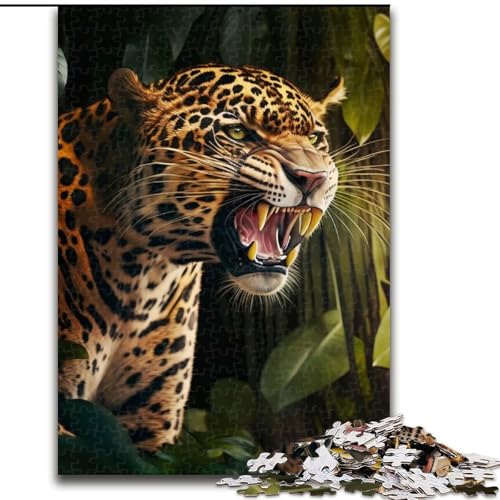 Jaguar-Puzzle mit 1000 Teilen für Erwachsene, 1000 Teile, Heimdekoration, Familienspaß, ab 14 Jahren (Größe 50x75cm) von WGLINGX