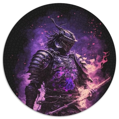 Japanische Ninja-Puzzles für Erwachsene, 1000-teiliges, rundes Puzzle, Denkspiel, interaktives Familienspiel, geeignet für Kinder ab 14 Jahren (67,5x67,5cm) von WGLINGX