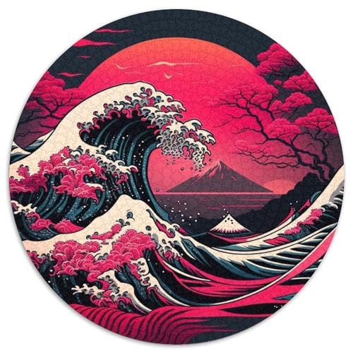 Japanische Wellen-Papierpuzzle für Erwachsene, 1000-teiliges Denkspiel für Teenager, 67,5 x 67,5 cm Japanische Wellen-Papierpuzzle für Erwachsene, 1000-teiliges Denkspiel für Teenager, 67,5 x 67,5 cm von WGLINGX
