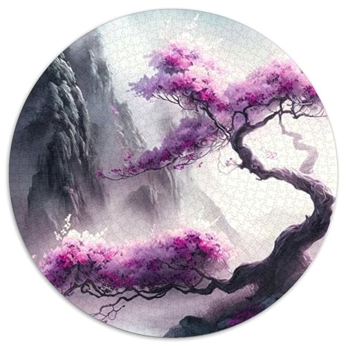 Japanisches Kirschblüten-Puzzle, 1000 Teile, Puzzle für Erwachsene, Weihnachten, Halloween, Ostern, Neujahr (67,5x67,5cm) von WGLINGX