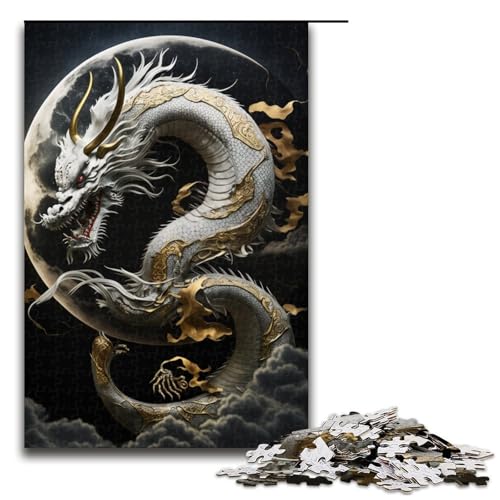 Jigsaw Brave Dragon Puzzle 1000 Teile für Erwachsene Lernspiele Staycation Zeit totschlagen für Teenager ab 14 Jahren 50x75cm von WGLINGX