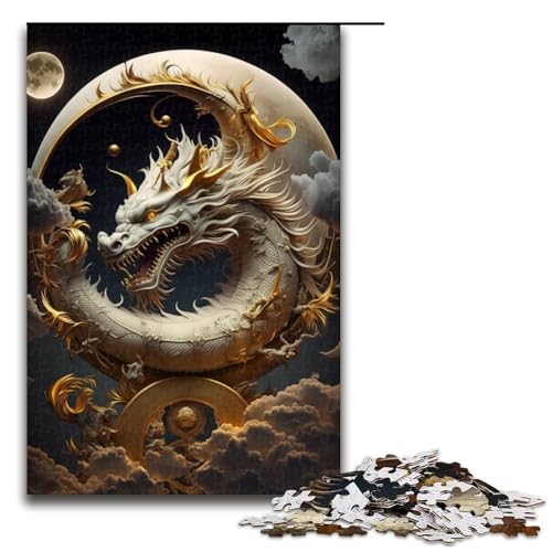 Jigsaw Brave Dragon Puzzle 1000 Teile für Erwachsene Lernspiele Staycation Zeit totschlagen für Teenager ab 14 Jahren 50x75cm von WGLINGX