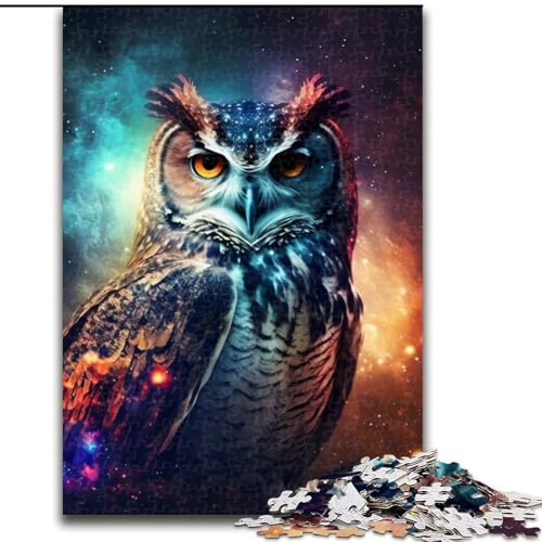 JigsawPuzzle 1000 Teile für Erwachsene, Eulen-Holzpuzzle, Schwierigkeitsgrad: Anfänger, ideal als Geburtstags (Größe: 38x26cm) von WGLINGX