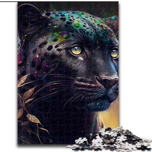 JigsawPuzzle 1000 Teile für Erwachsene, Fantasy-Leopard, Holzpuzzle für Erwachsene, perfekt für Teenager und Familienspaß, Geburtstage (Größe 38x26cm) von WGLINGX
