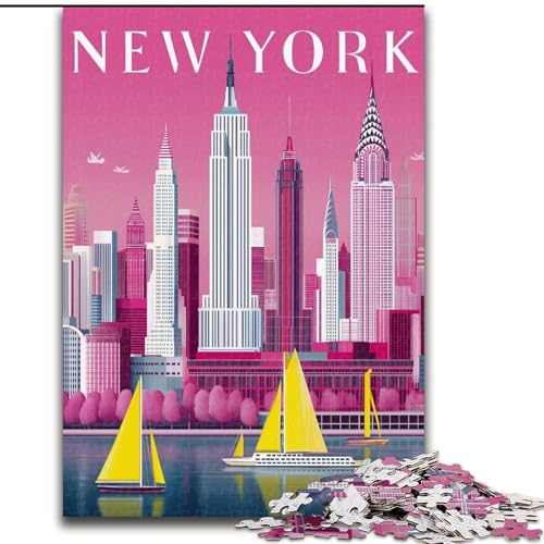 JigsawPuzzle 1000 Teile für Erwachsene, Weltposter-Puzzle, 1000 Teile, interaktives Familienspiel, geeignet für Kinder ab 14 Jahren (Größe 26x38cm) von WGLINGX