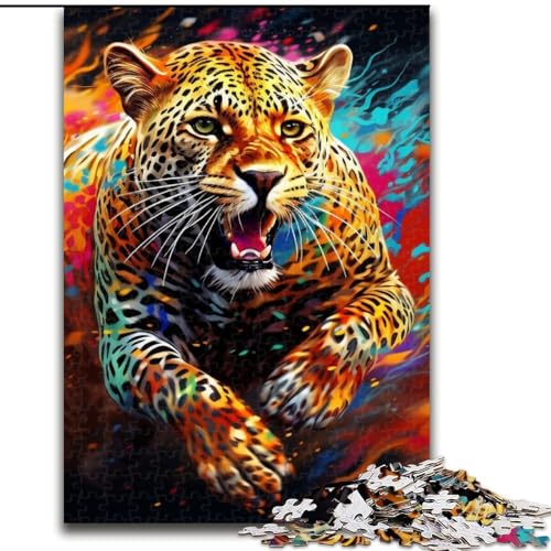 JigsawPuzzle 1000 Teile für Erwachsene Afrikanischer Leopard Holzpuzzle für Erwachsene für Teenager Anspruchsvolle Spielzeugspiele (Größe 50x75cm) von WGLINGX